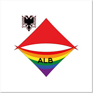 Albania  pride flag Posters and Art